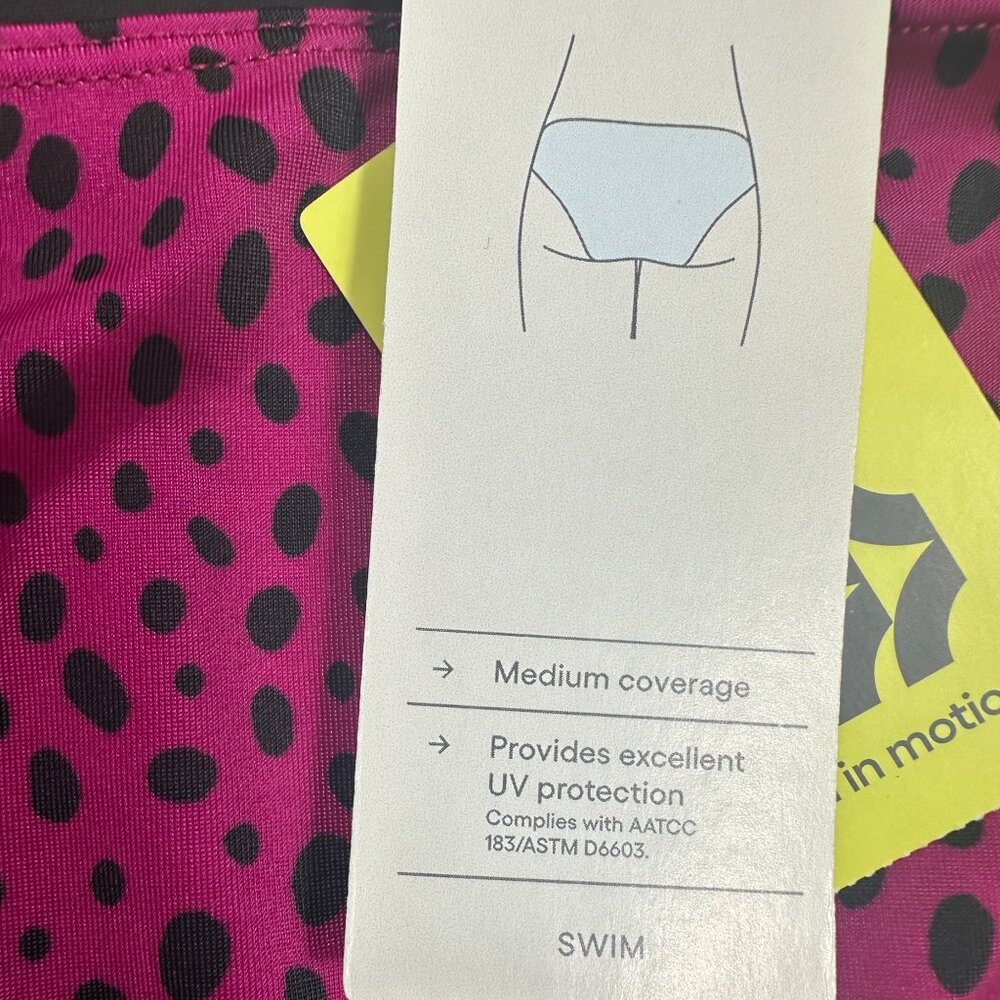 NWT Swim Bikini Bottom All in motion Fuchsia Cheetah Size Small - Picture 2 of 5